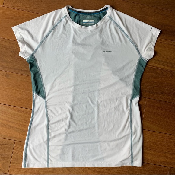 Columbia Omni Freeze White & Green Tee - Picture 2 of 9